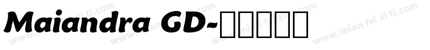 Maiandra GD字体转换